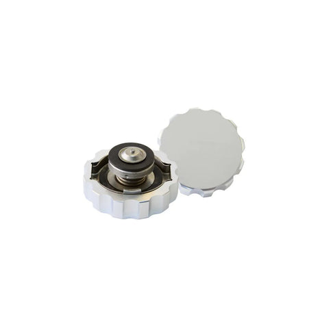 Aeroflow 42mm Billet Radiator Cap with Billet Cover 0.5 Bar - Silver