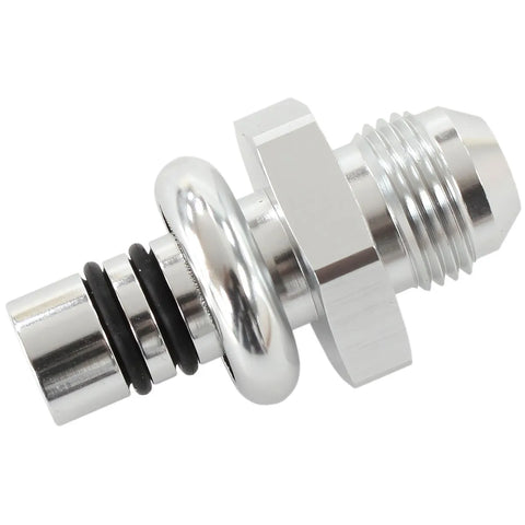 Aeroflow EFI Regulator Adapter -8AN with 0.55" Shank - Silver (Ford)