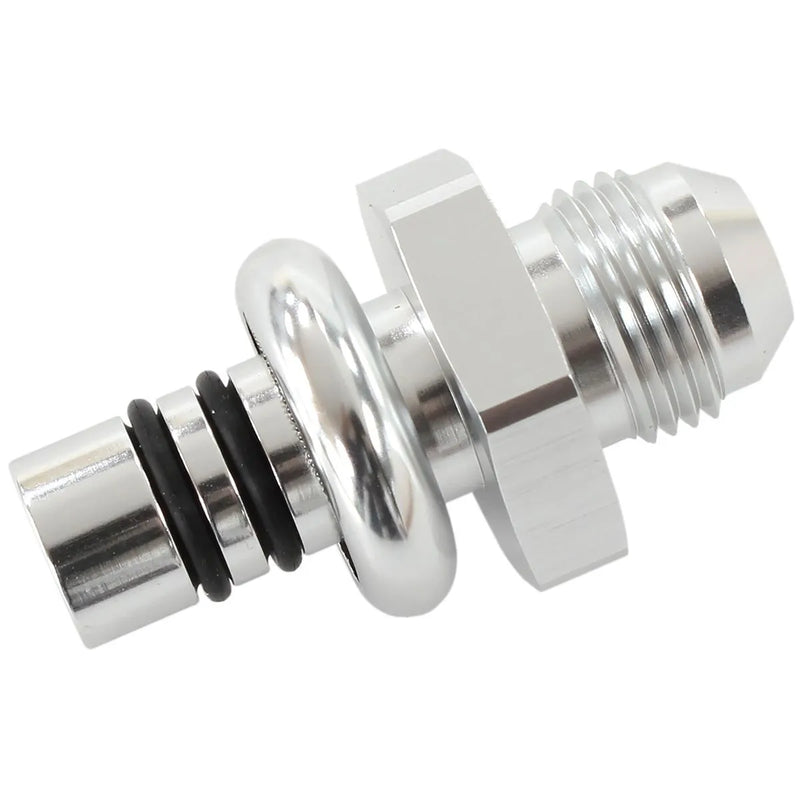 Aeroflow EFI Regulator Adapter -8AN with 0.55" Shank - Silver (Ford)