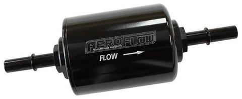 Aeroflow Billet OEM Style Fuel Filter with 40 Micron Element - Black