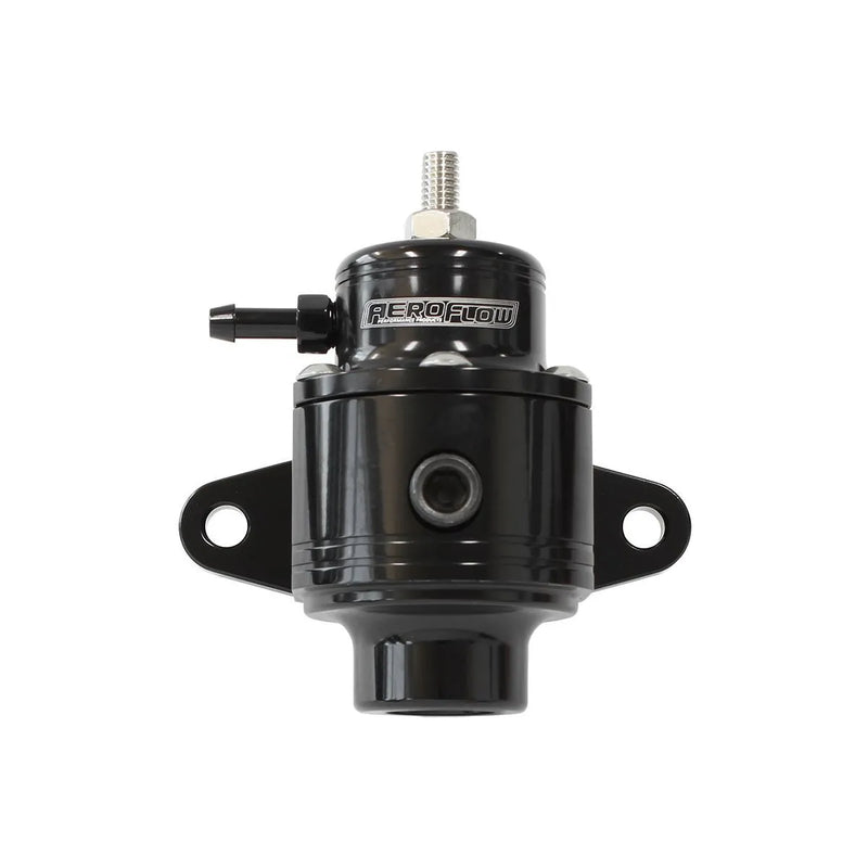 Aeroflow 3-Port 800hp Fuel Pressure Regulator 30-90PSI Adjustable - Black