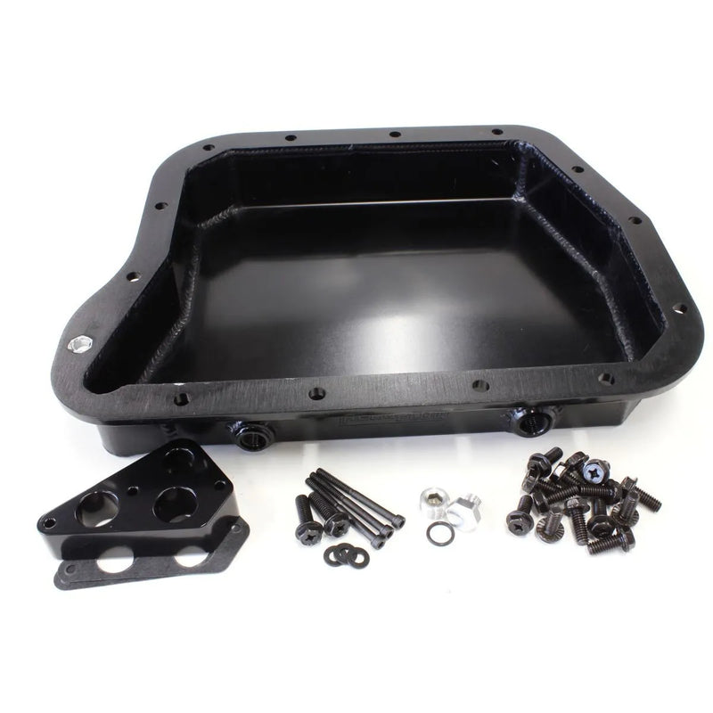 Aeroflow 2.33" Deep Fabricated Transmission Pan - Black (Chrysler 727)