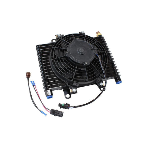 Aeroflow Comp. Oil + Transmission Cooler - 1/2 NPT, 13.5" x 9" x 3.5" w/ Fan + Switch