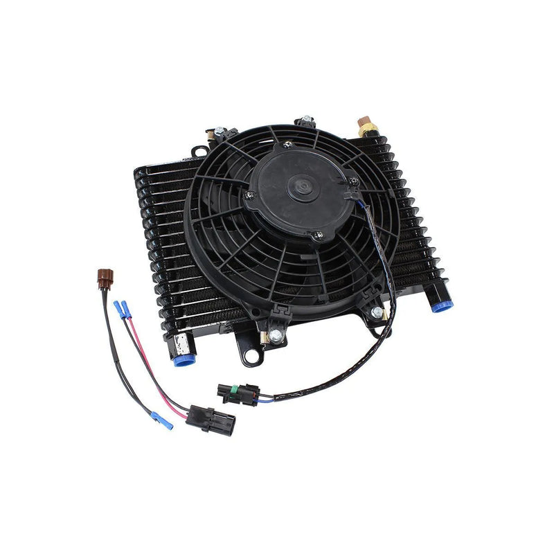 Aeroflow Comp. Oil + Transmission Cooler - 1/2 NPT, 13.5" x 9" x 3.5" w/ Fan + Switch