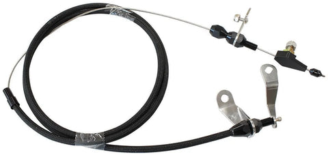Aeroflow Kickdown Cable with Black Stainless Steel Cover & Black Ends (Ford C4)