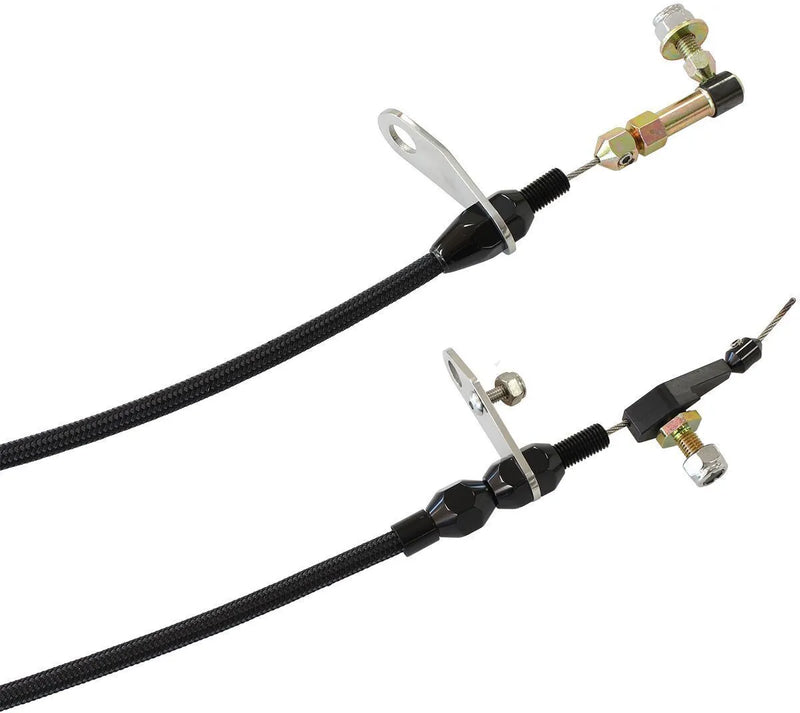 Aeroflow Kickdown Cable with Black Stainless Steel Cover & Black Ends (Torqueflite 904)