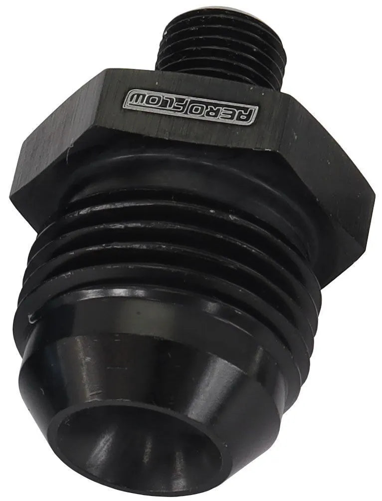 Aeroflow Metric to Male Flare Adapter M10 x 1mm to -10AN - Black