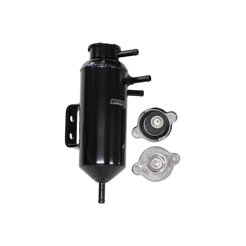Aeroflow Universal Header Tank 5/16" Barbs Compact Design 32mm Cap - Black