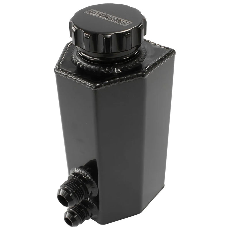 Aeroflow Universal Power Steer Tank with Baffle -8AN & -10AN - Black
