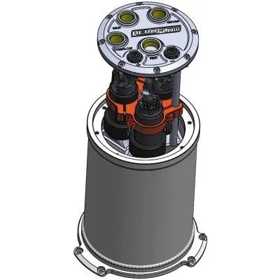 Aeroflow Triple EFI Fuel Pump Round Surge Tank 5 Liter - Black
