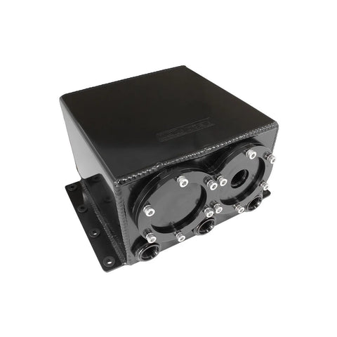 Aeroflow Dual Under Car Pump Surge Tank - AF49-1014 - Black