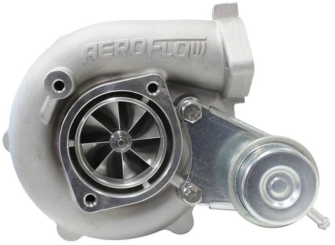 Aeroflow Boosted 5447 Nissan .64 Turbocharger 525HP - Natural Cast Finish — fits Nissan Bluebird