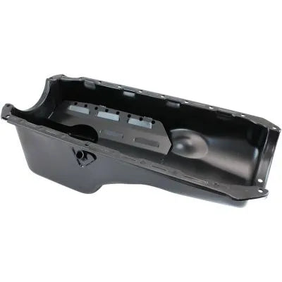 Aeroflow Right Hand Dipstick Standard Replacement Oil Pan (Big Block Chevrolet) - Black Finish — fits Chevrolet Cam...