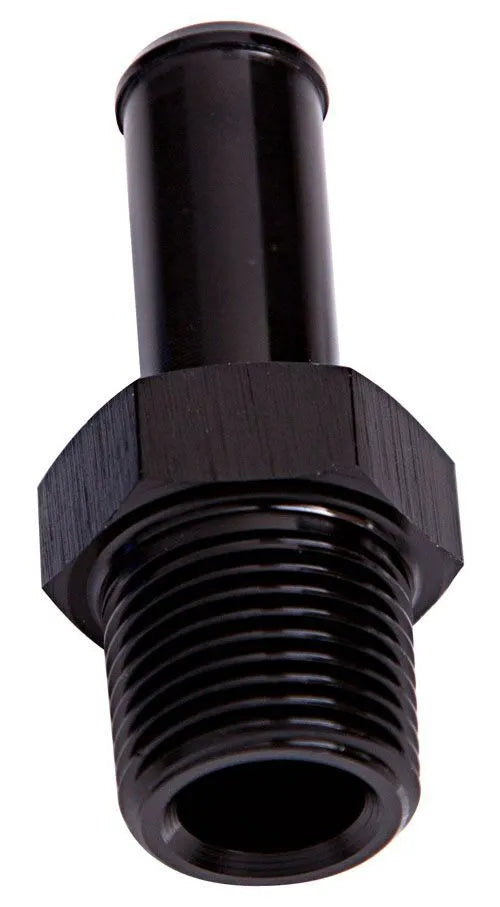 Aeroflow Male NPT to Barb Straight Adapter 1/8" to 3/8" - Black