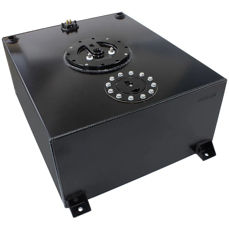 Aeroflow 76 Litre Aluminium Fuel Cell w/40mm Triple Pump Hanger and Sender - Black