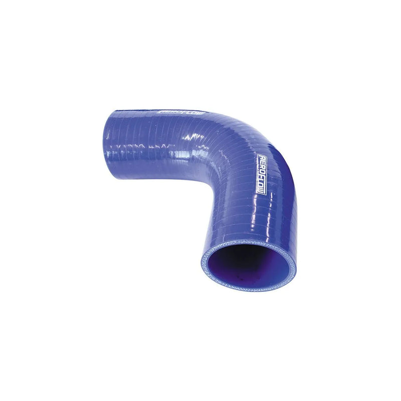 Aeroflow 90 Deg Silicone Hose Coupler - Blue - 150mm Long 108mm