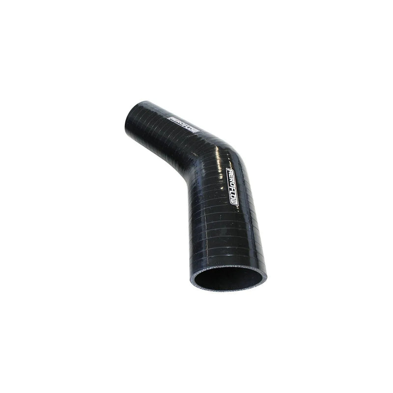 Aeroflow 45 Deg Silicone Hose Reducer - Black - 140mm Long 127-102mm