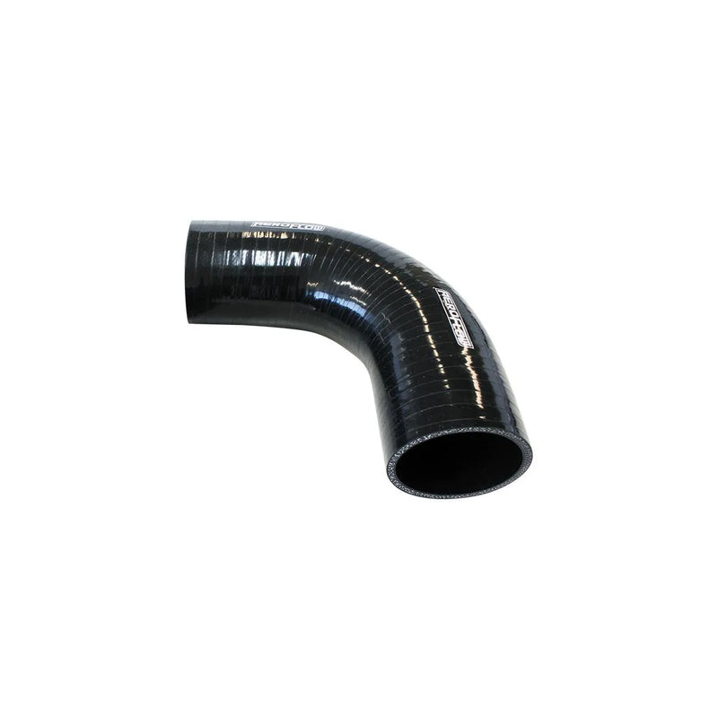 Aeroflow 90 Deg Silicone Hose Coupler - Black - 150mm Long 108mm