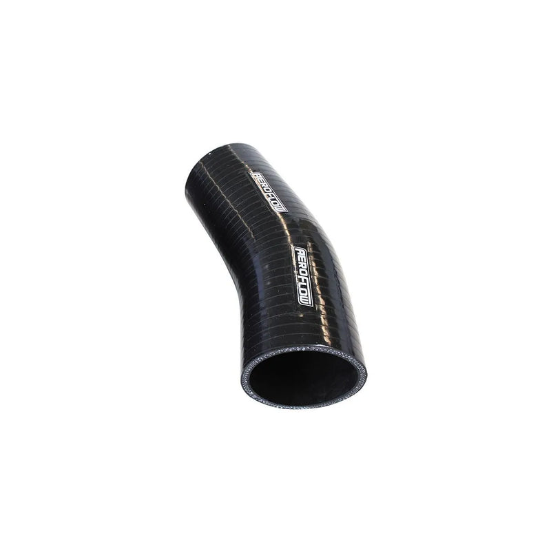 Aeroflow 23 Deg Silicone Hose Coupler - Black - 125mm Long