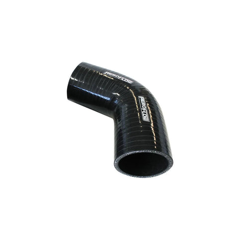 Aeroflow 67 Deg Silicone Hose Coupler - Black - 125mm Long 101mm