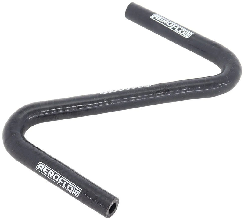 Aeroflow Gloss Black Silicone Z Bend Heater Hose