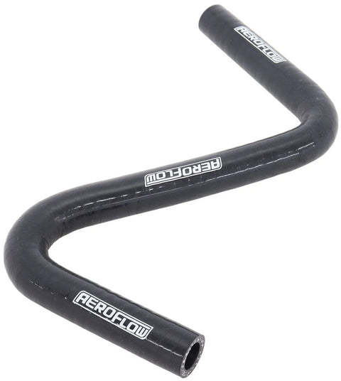 Aeroflow Gloss Black Silicone Z Bend Heater Hose 1/2" 13mm I.D