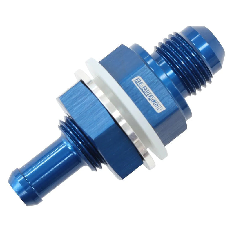 Aeroflow AF927-08-08X -8AN Bulkhead Fitting With 1/2 Barb