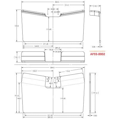 Aeroflow AF93-0002 Pro Street Aluminium Race Seat Upper