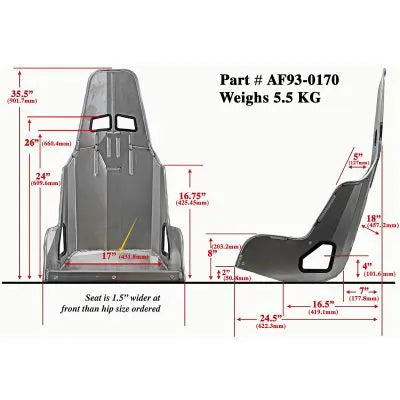 Aeroflow AF93-0170-XPX Pro Street Drag 17" Aluminium Race
