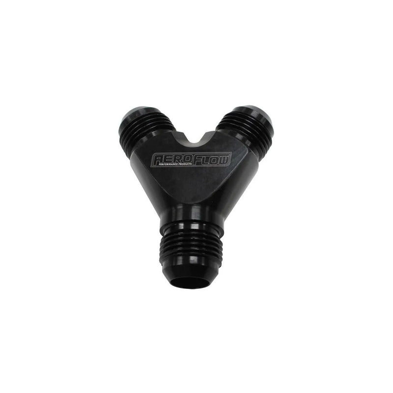 Aeroflow AF930-04-03BLK 1 x -4AN 2 x -3AN Y Block - Black