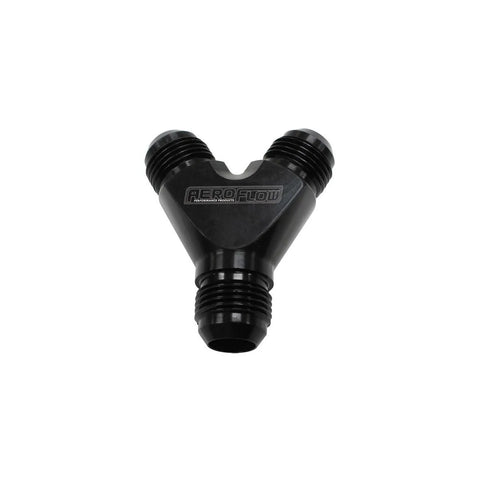 Aeroflow 1 x -8AN 2 x -6AN Y-Block - Black