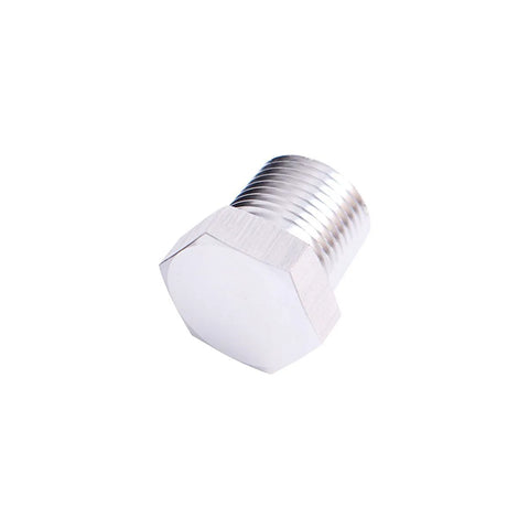 Aeroflow 1/8" NPT Hex Head Plug - Silver (image 2)