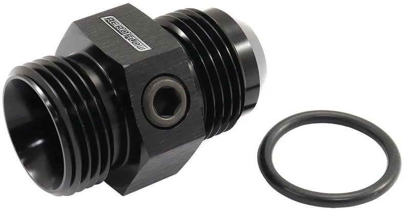 Aeroflow -12ORB to -12AN with Three 1/8" Ports on Hex