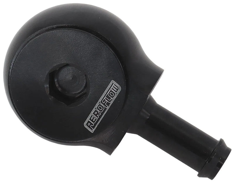 Aeroflow 90° Low Profile -6ORB to 5/16" Barb - Black