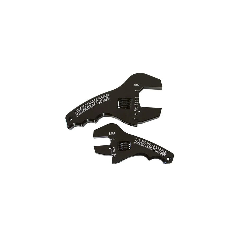 Aeroflow Adjustable Grip AN Wrench Kit - 3.5" and 4.5" Handle - Black