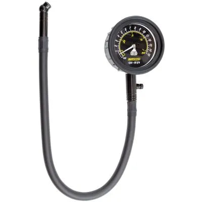 Aeroflow Tyre Pressure Gauge - 0-15PSI Analogue Black Face Dial