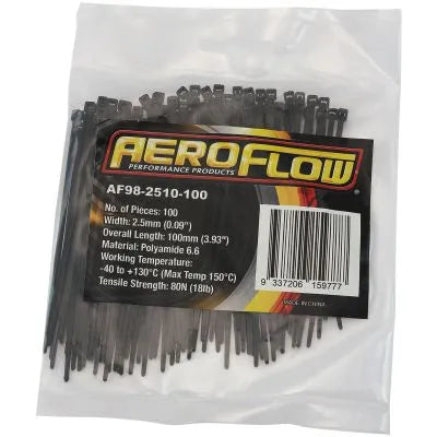 Aeroflow AF98-2510-100-XPX Heat Resistant Cable Ties