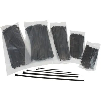 Aeroflow Bulk Multi Pack Standard Cable Ties - 500 Pieces - Black