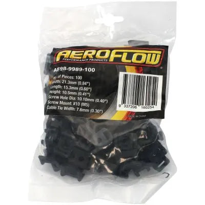 Aeroflow AF98-9989-100-XPX Cable Tie Screw Mount 21.3mm x