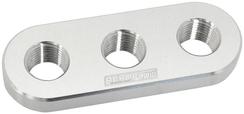 Aeroflow Weld-In Alloy Plate - 3 x 1/8" NPT Female Ports