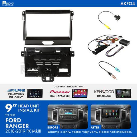 Aerpro 9 Inch Install Kit To Suit Ford Ranger 2018-2019