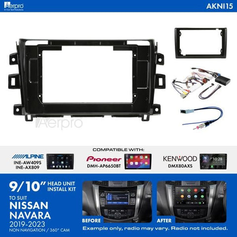 Aerpro 9/10 Inch Install Kit To Suit Nissan Navara