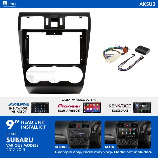 Aerpro 9 Inch Install Kit To Suit Subaru Various