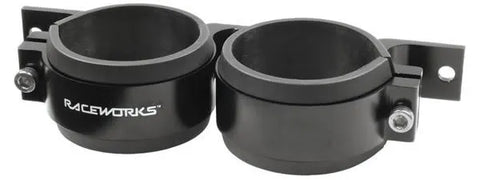 Raceworks Billet Twin Fuel Pump Bracket 60mm - Black