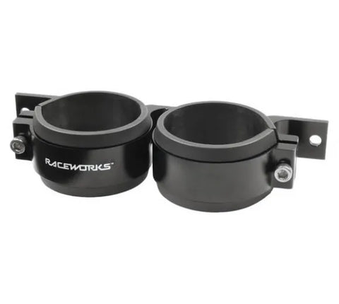 Raceworks Billet Twin Fuel Pump Bracket 60mm Black