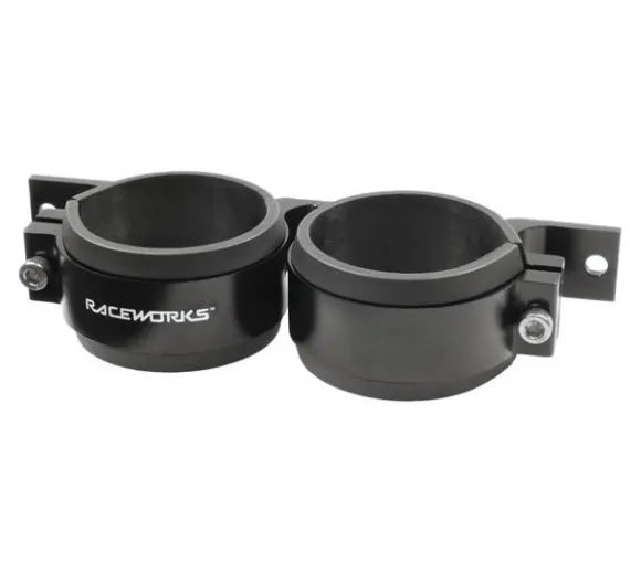 Raceworks Billet Twin Fuel Pump Bracket 60mm Black