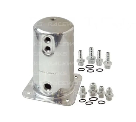 Raceworks 1.5L Surge Tank AN-8 Single Outlet Polished