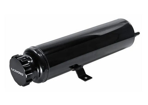 Raceworks Black Aluminium Recovery Tank 2.0L 360 x 89 x 89mm