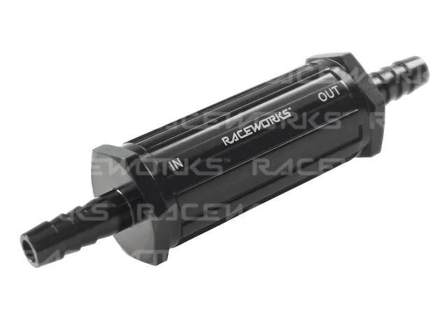 Raceworks Inline Fuel Filter With 5/16" Barbs 30 Micron