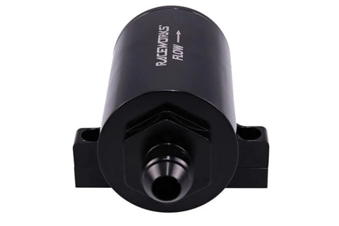 Raceworks 40 Micron Billet Inline Fuel Filter AN-8